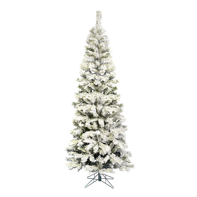 7.5' x 36" Flocked Pacific Tree