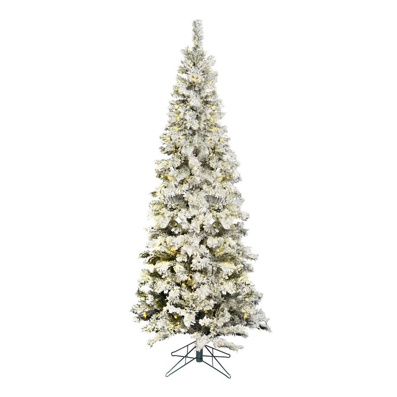 7.5' x 36" Flocked Pacific Tree