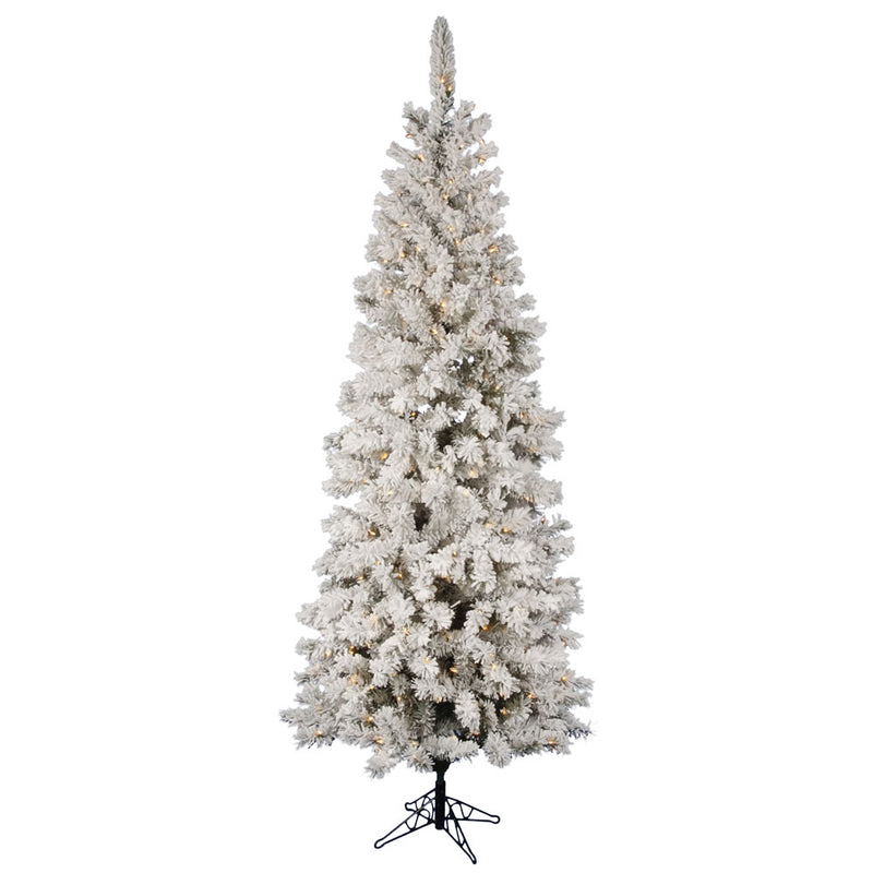 8.5' x 40" Flocked Pacific Tree