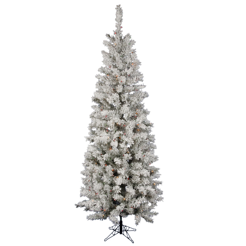 4.5' x 26" Flocked Pacific Tree