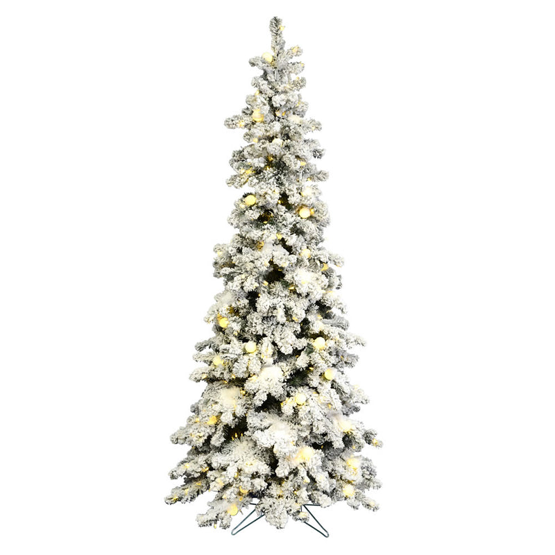 5' x 31" Flocked Kodiak Spruce Tree