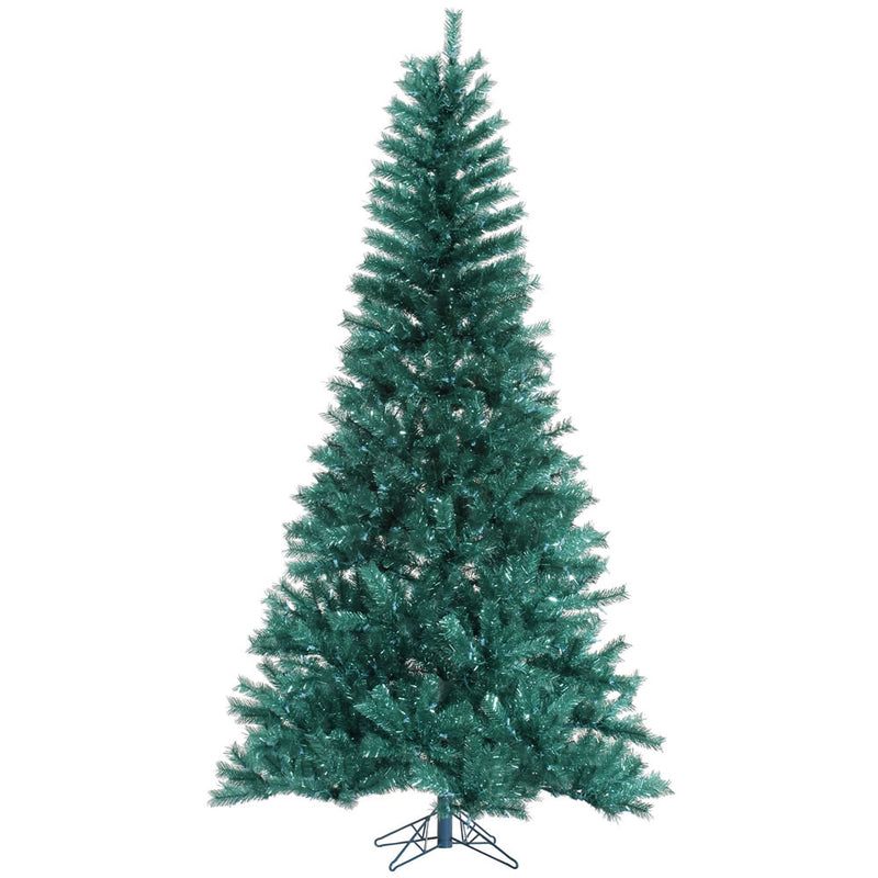 14' x 93" Aqua Tinsel Tree