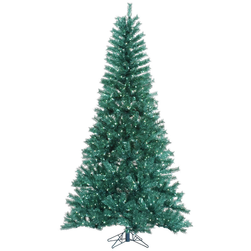 10' x 63" Aqua Tinsel Tree