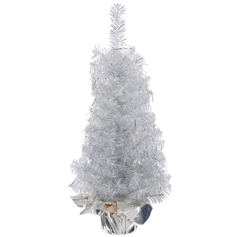 18" x 7" Crystal Silver Tree