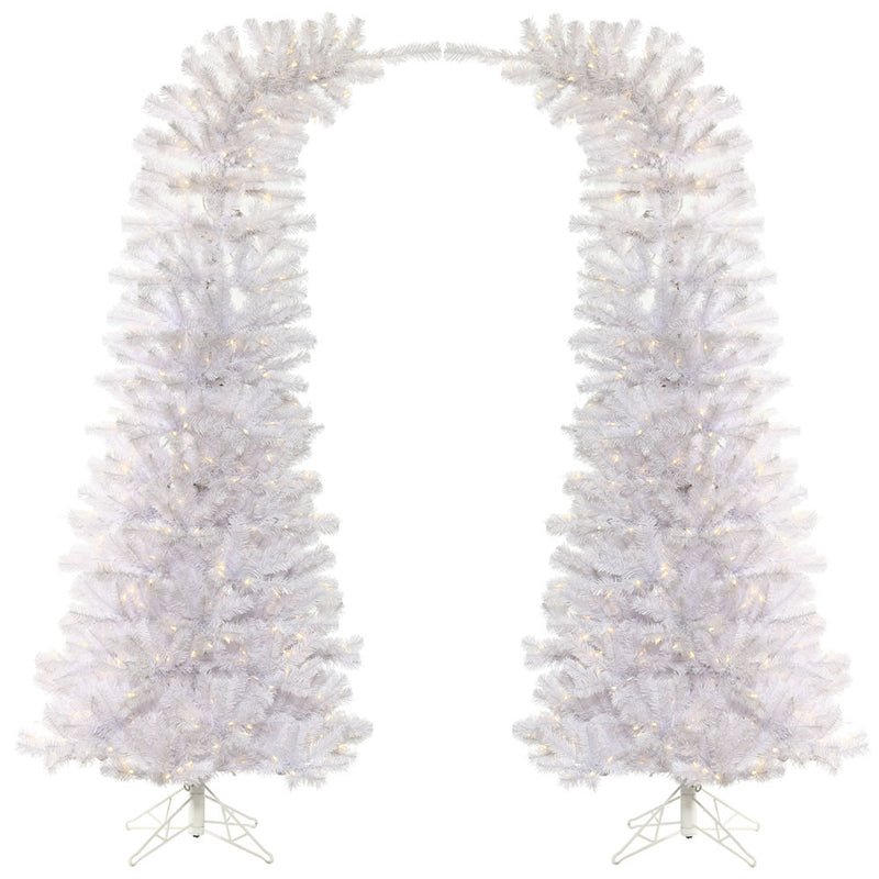 7.5' x 38'' White Whimsical Trees (2 Pieces)