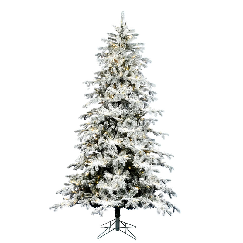 7.5' x 56" Flocked York Spruce Tree