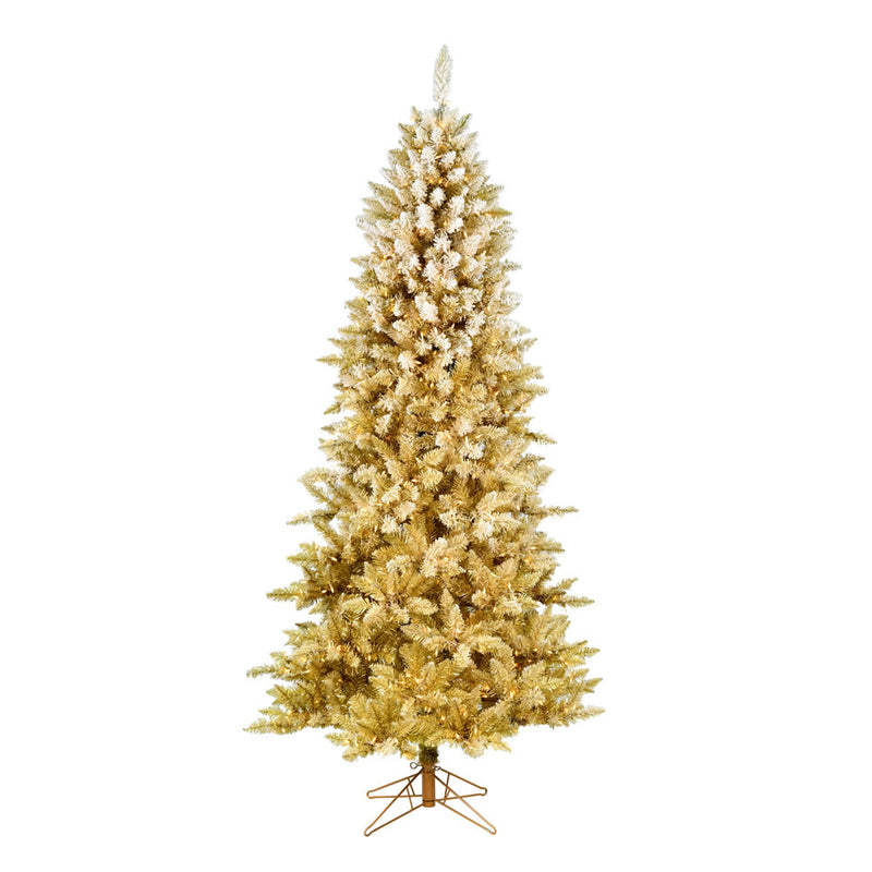 9' x 52" Frosted Gold Ombre Tree