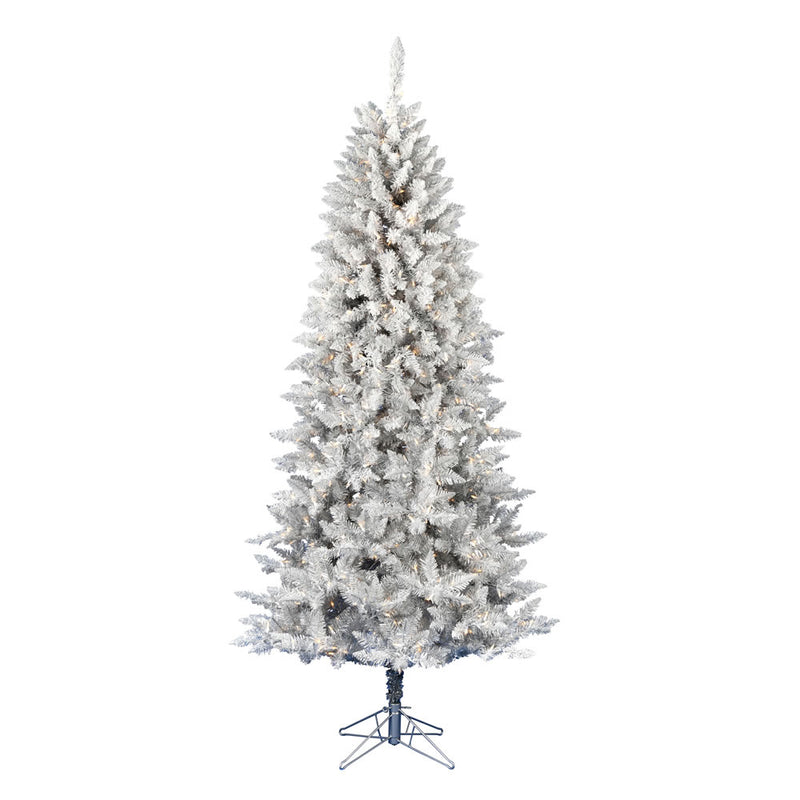 7.5' x 46" Frosted Silver Tree