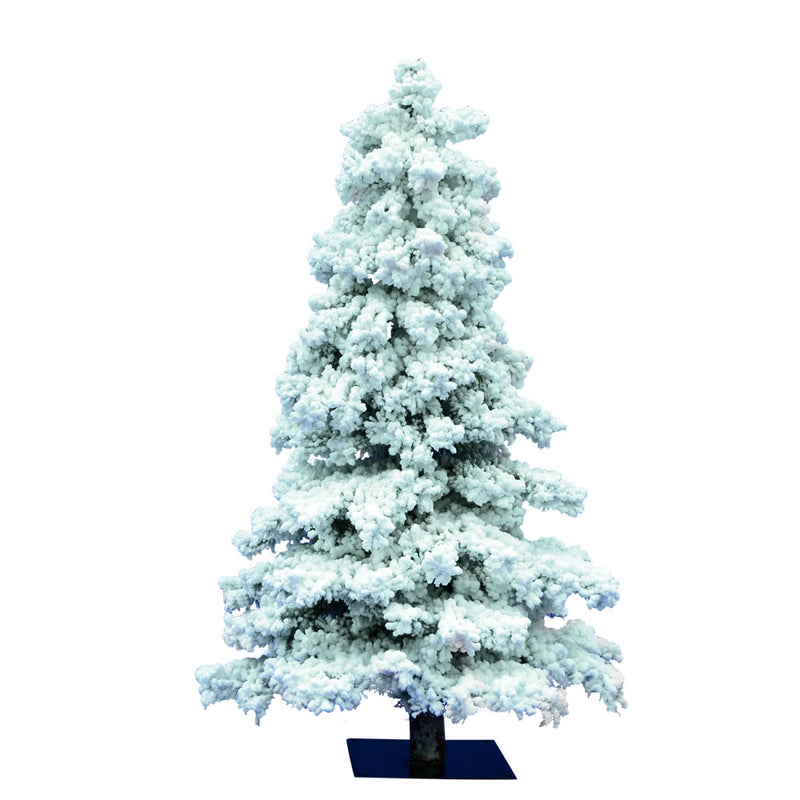 7' x 47" Flocked Spruce Tree