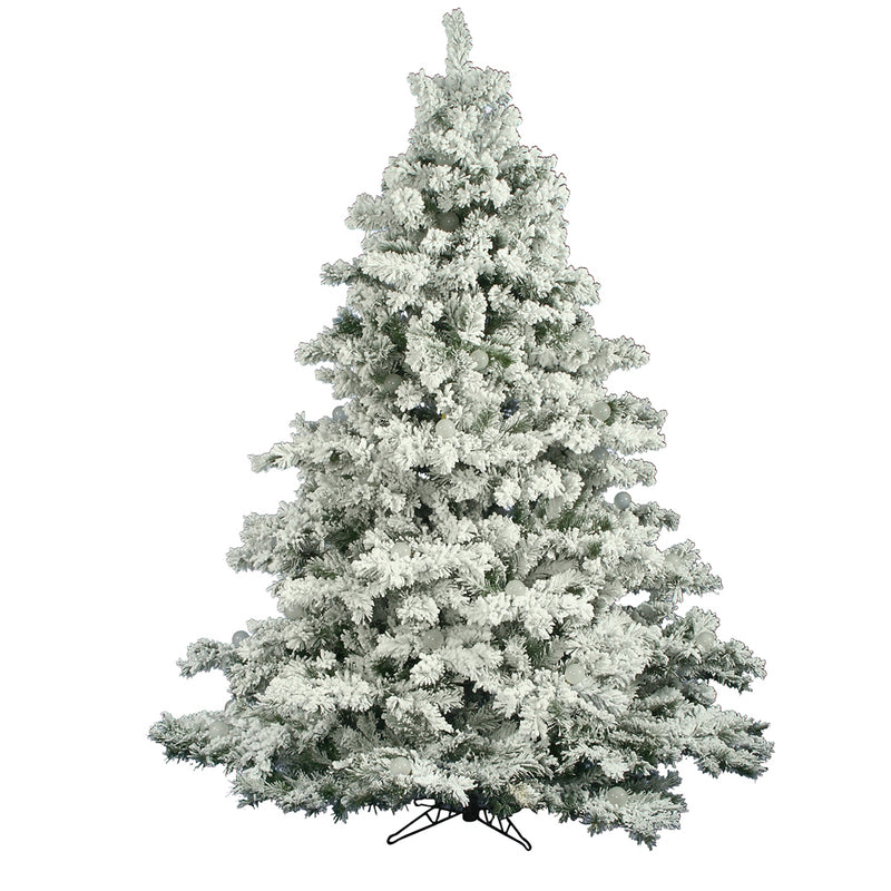 4.5' x 44" Flocked Alaskan Pine Tree