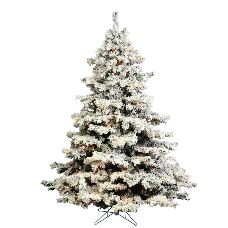 4.5' x 44" Flocked Alaskan Pine Tree