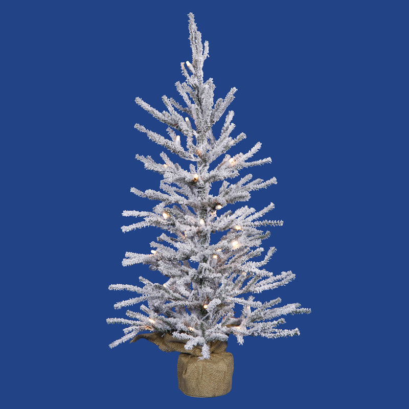 36" x 18" Flocked Angel Pine Tabletop Tree