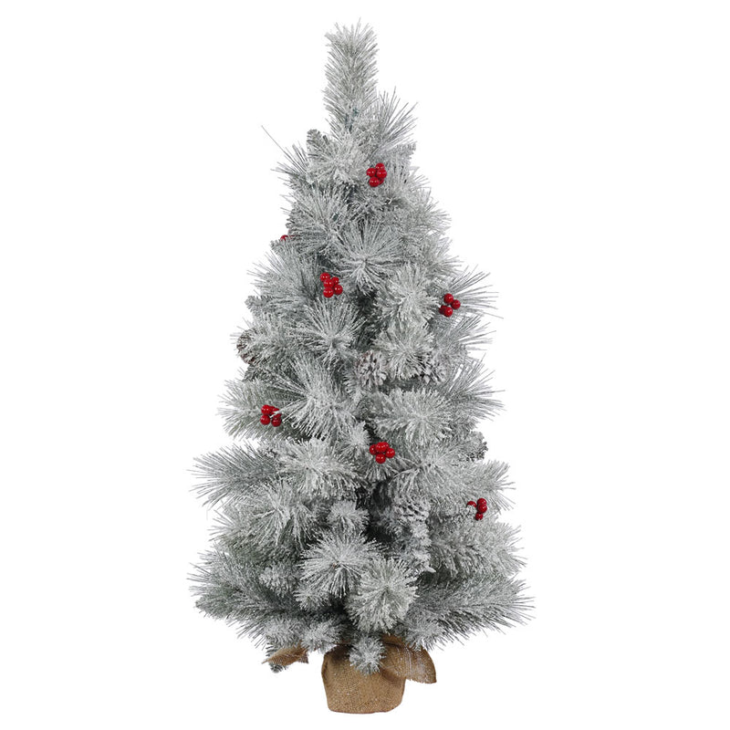 36" x 18" Frosted Mix Berry Pine Tabletop Tree