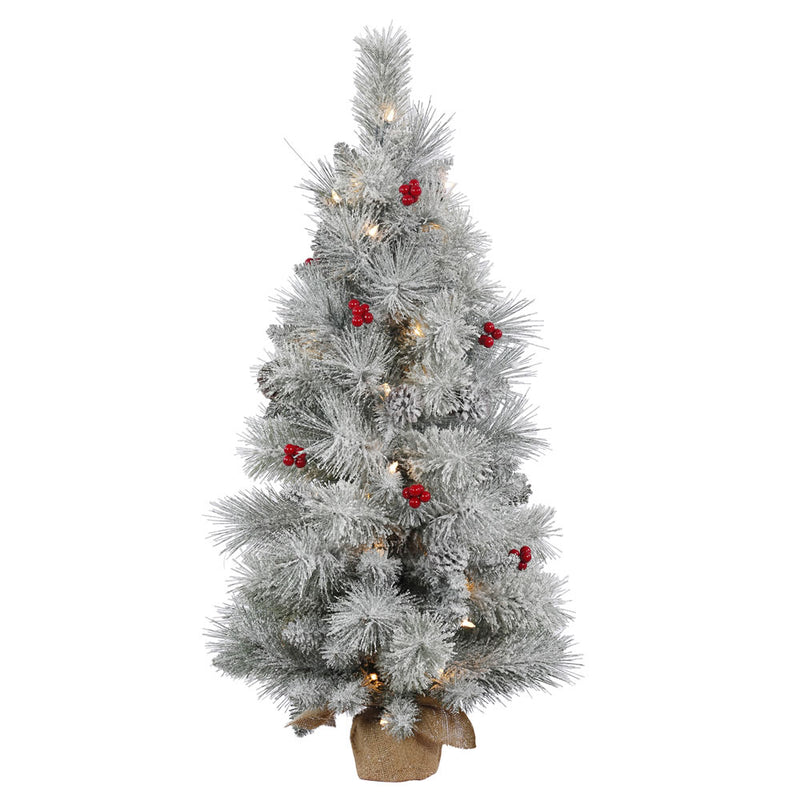 36" x 18" Frosted Mix Berry Pine Tabletop Tree