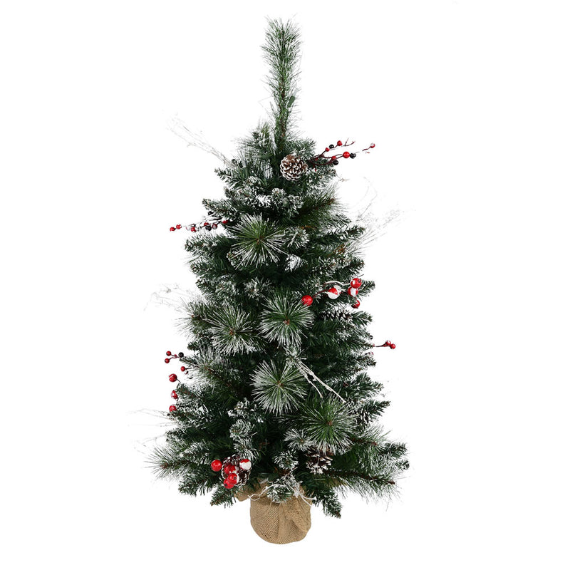 3' x 17"  Snow Tip Pine & Berry Tabletop Tree