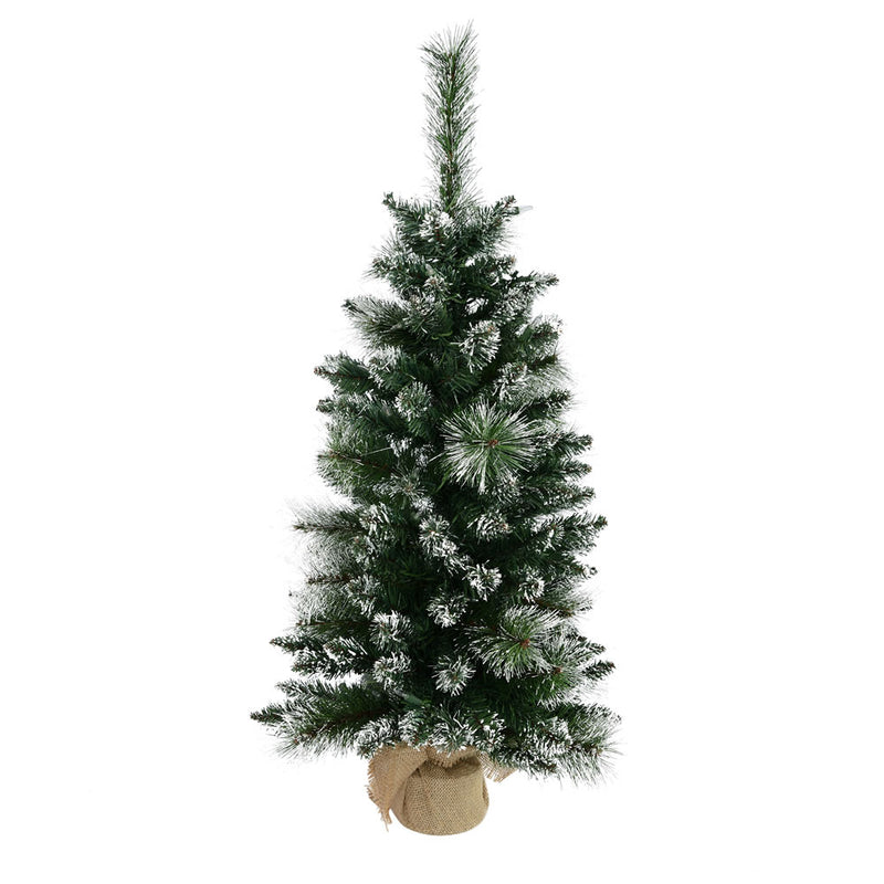 3' x 17" Mixed Snow Tip Pine Tabletop Tree