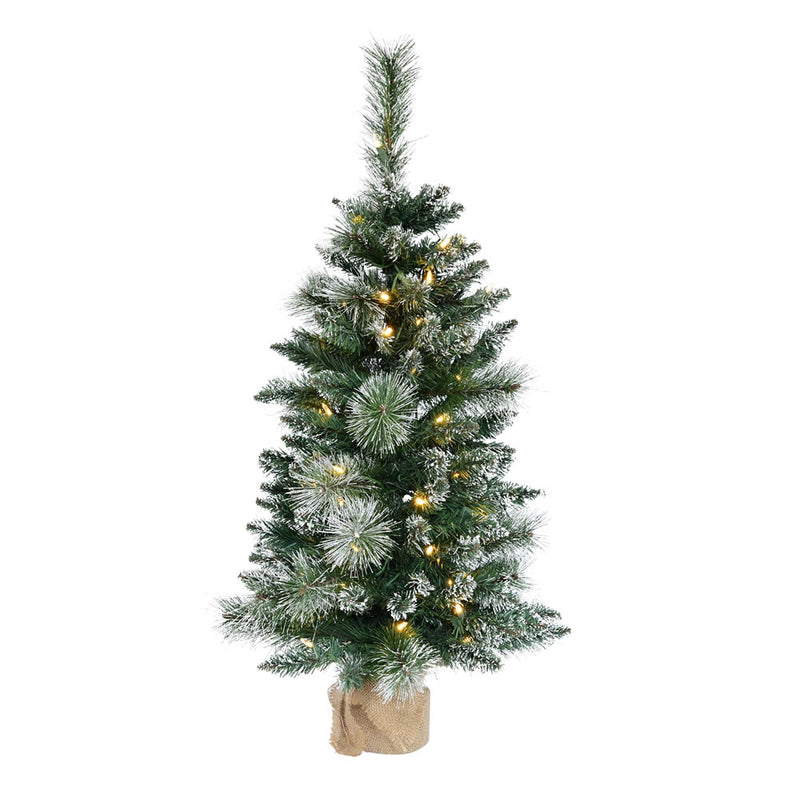 3' x 17" Mixed Snow Tip Pine Tabletop Tree