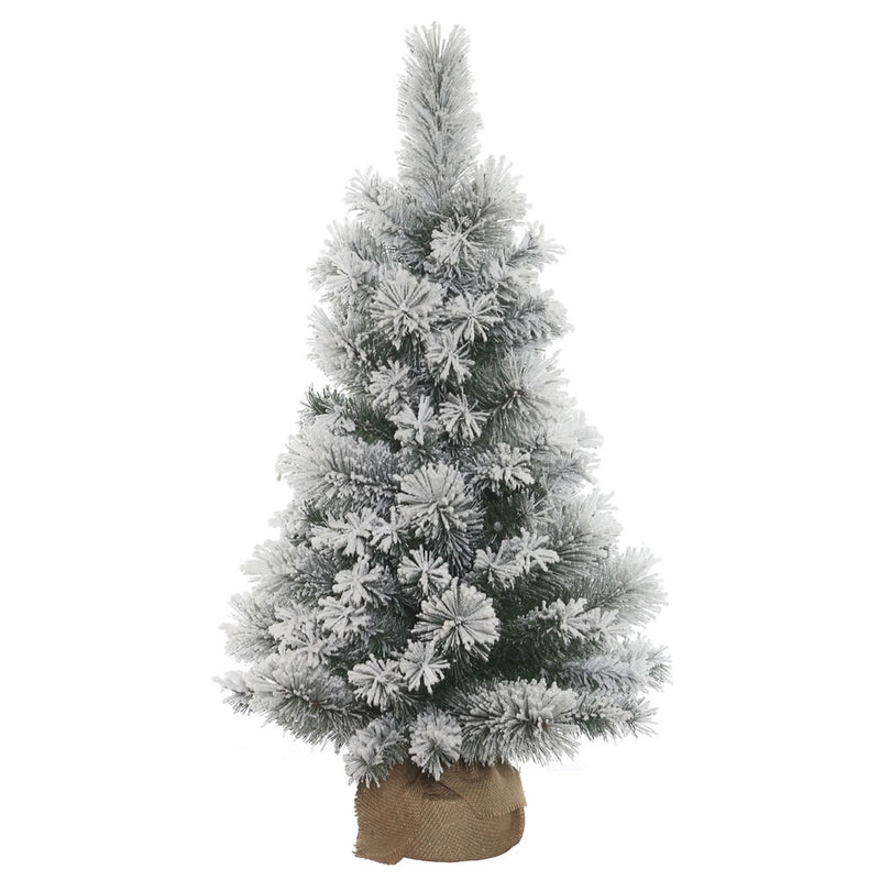 24" x 15" Flocked Kersey Pine Tabletop Tree