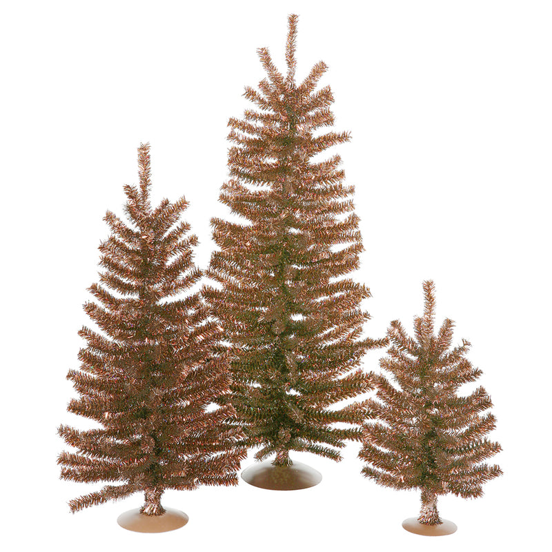 Set of 3 Mocha Mini Tabletop Tree