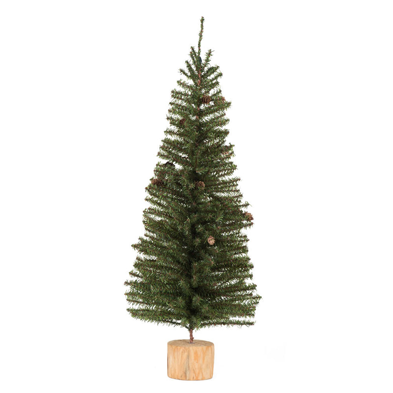 32" Carmel Pine Tabletop Tree with Wood Base