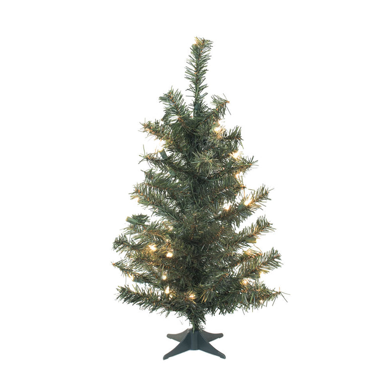 24" Canadian Pine Tabletop Tree with Plastic Base