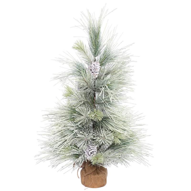 3' x 26" Frosted Norway Pine Tabletop Tree