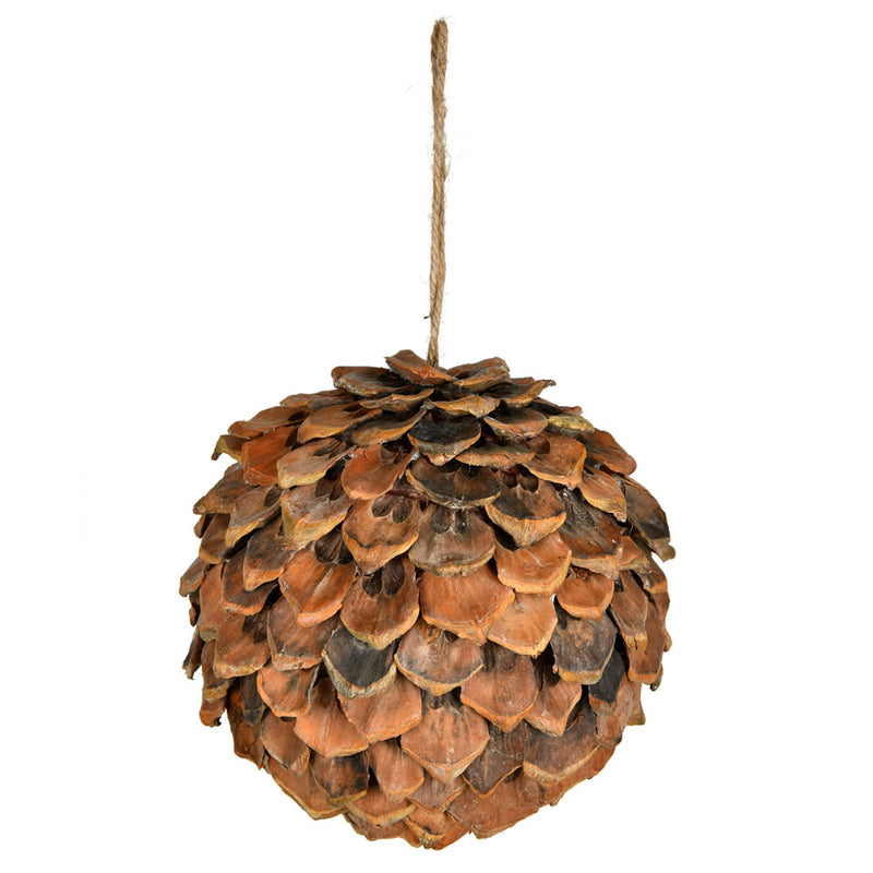 8" Chip Pinecone Ball Ornament