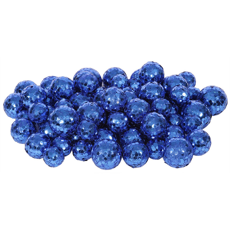 20-25-30MM Glitter Ball Ornaments 72 per Bag  (Various Color Options)