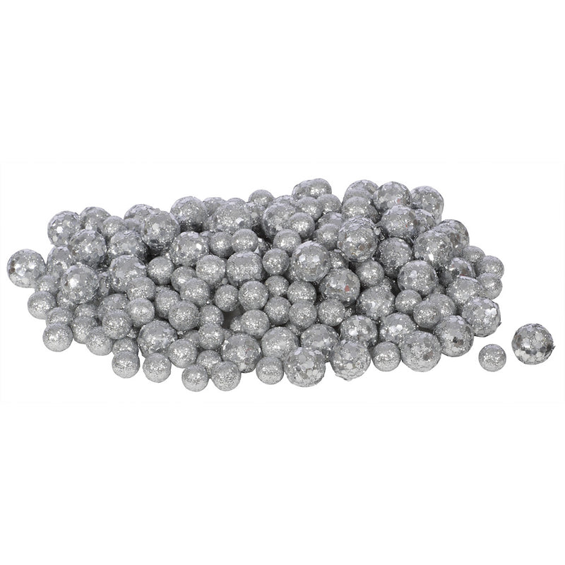 20-25-30MM Glitter Ball Ornaments 72 per Bag  (Various Color Options)