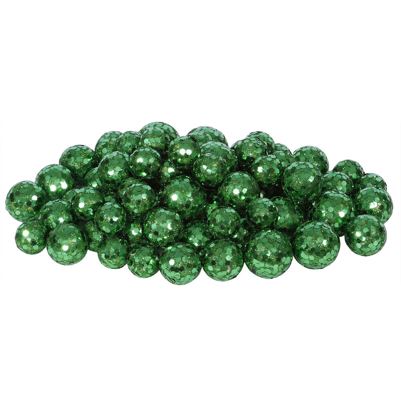 20-25-30MM Glitter Ball Ornaments 72 per Bag  (Various Color Options)