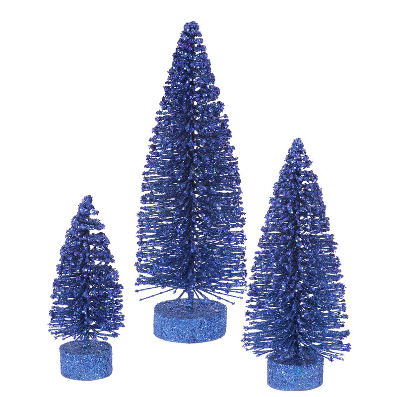 Glitter Oval Tree Set of 3 (5",7",9")