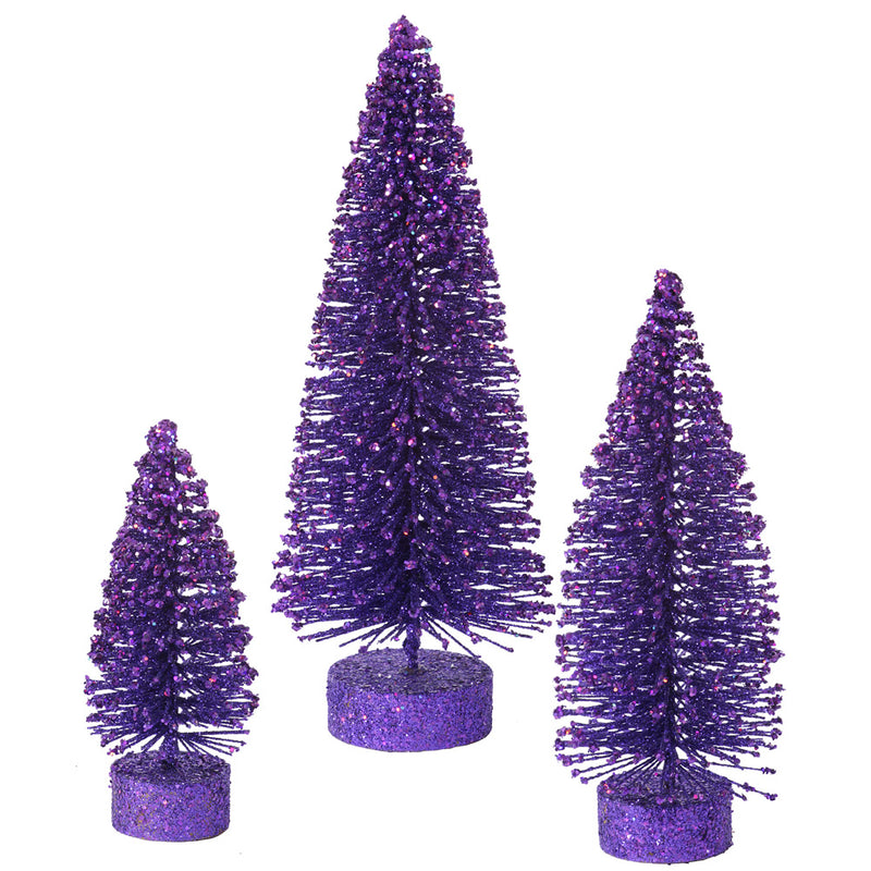 Glitter Oval Tree Set of 3 (5",7",9")