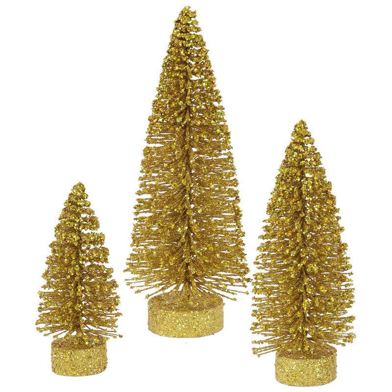 Glitter Oval Tree Set of 3 (5",7",9")