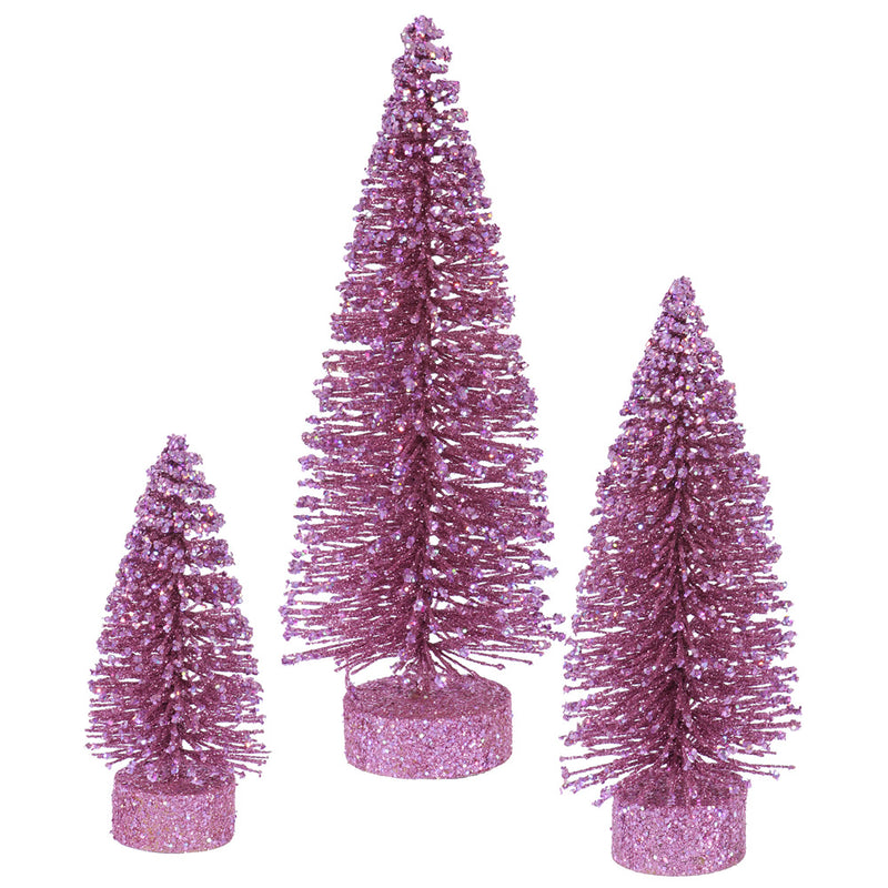 Glitter Oval Tree Set of 3 (5",7",9")