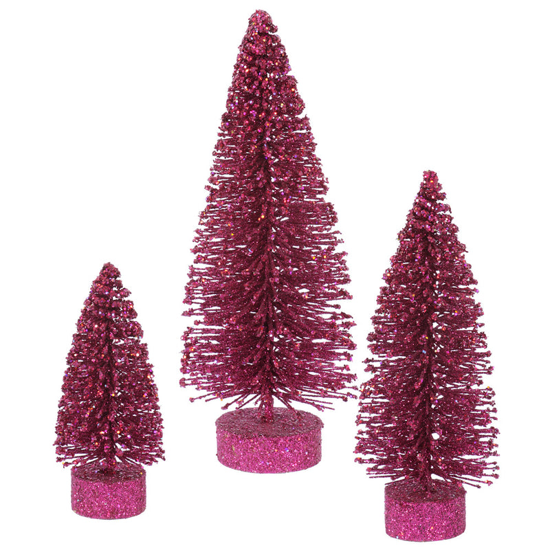 Glitter Oval Tree Set of 3 (5",7",9")