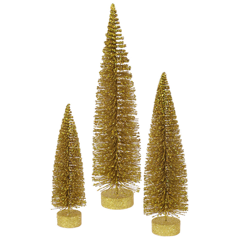 Glitter Oval Tabletop Trees Set of 3 (12",16",20")