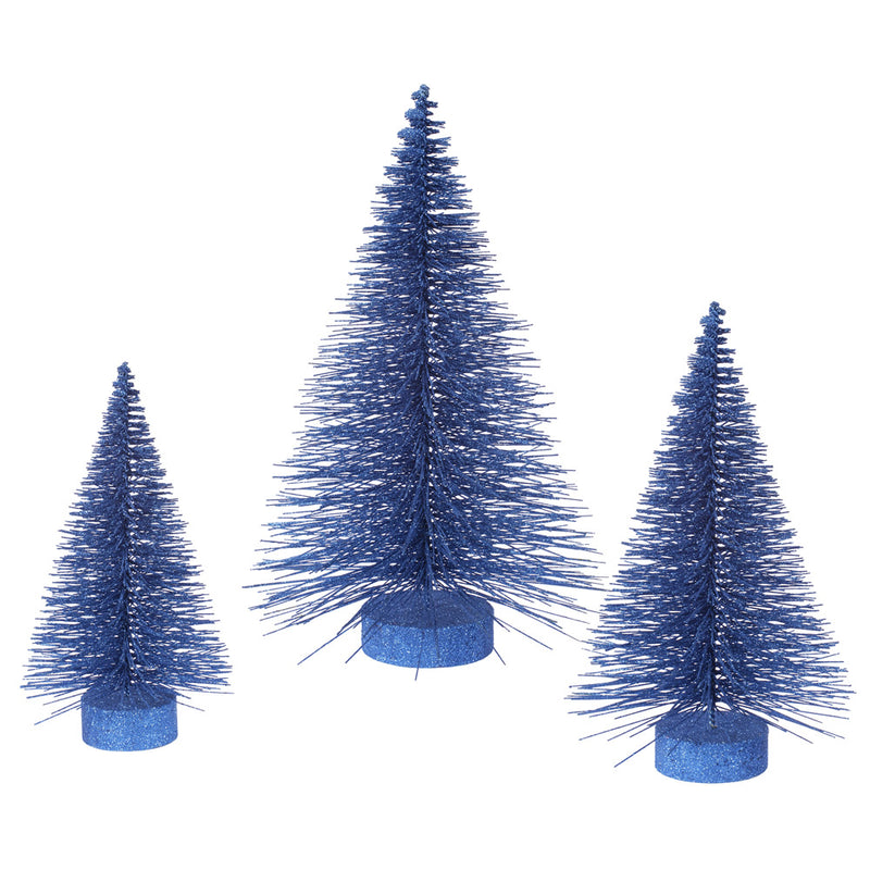 Glitter Fat Tabletop Trees Set of 3 (16",20",24")