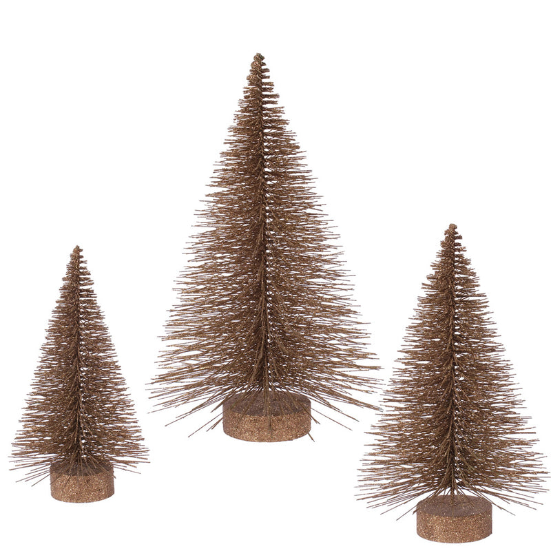 Glitter Fat Tabletop Trees Set of 3 (16",20",24")