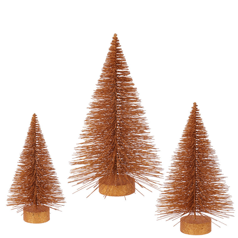 Glitter Fat Tabletop Trees Set of 3 (16",20",24")