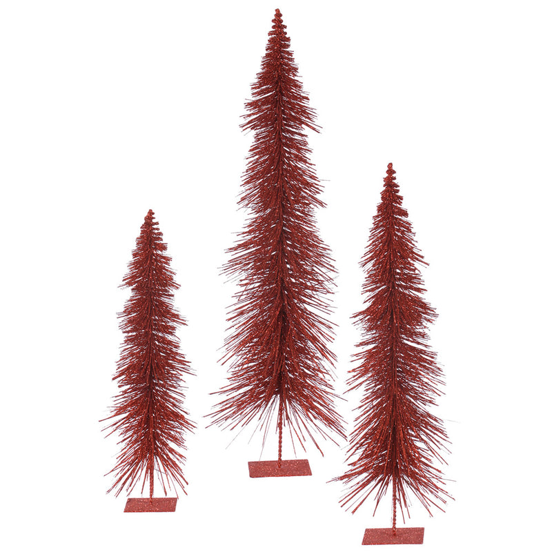 Glitter Layered Tabletop Trees Set of 3 (24",30",36")