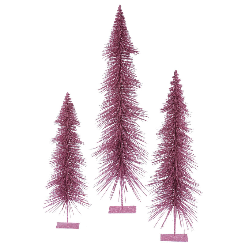 Glitter Layered Tabletop Trees Set of 3 (24",30",36")