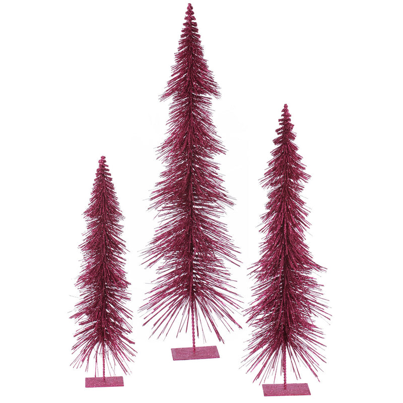 Glitter Layered Tabletop Trees Set of 3 (24",30",36")