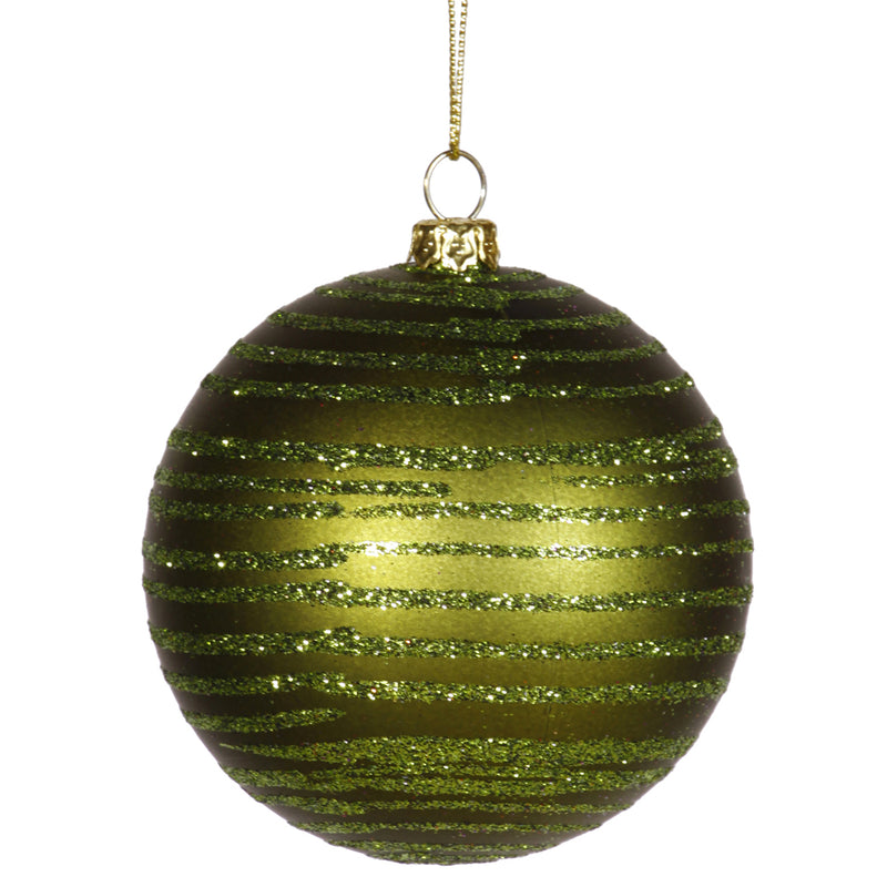 4.75" Matte-Glitter Ball Ornaments Set of 3 (Various Color Options)