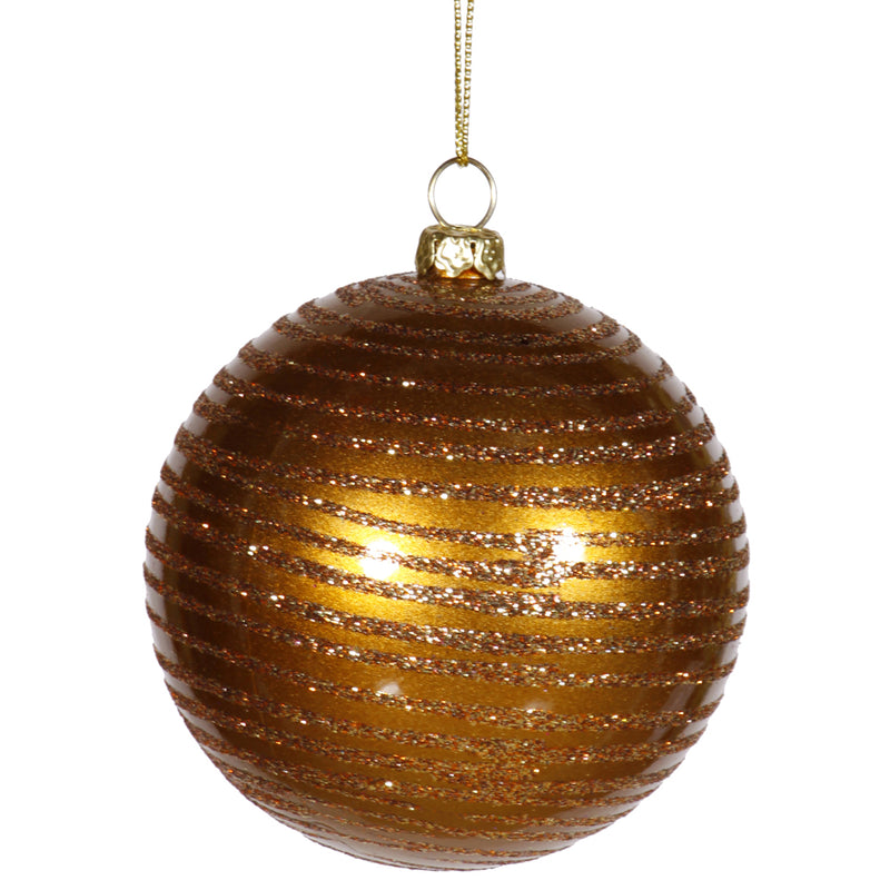 4.75" Matte-Glitter Ball Ornaments Set of 3 (Various Color Options)