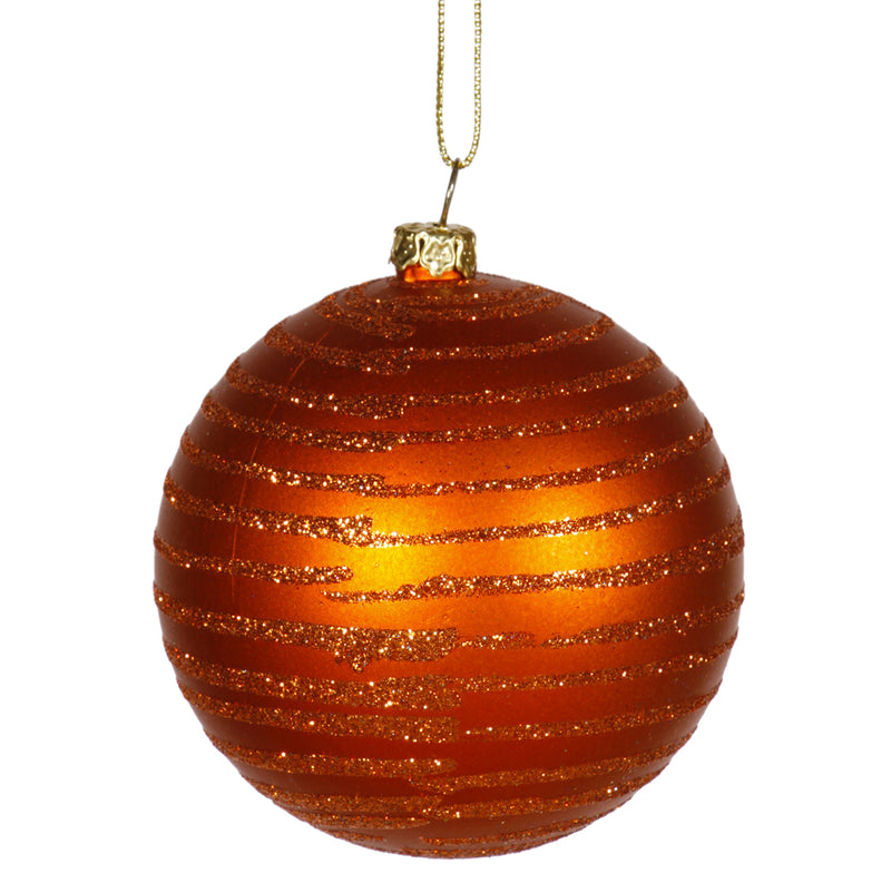 4.75" Matte-Glitter Ball Ornaments Set of 3 (Various Color Options)