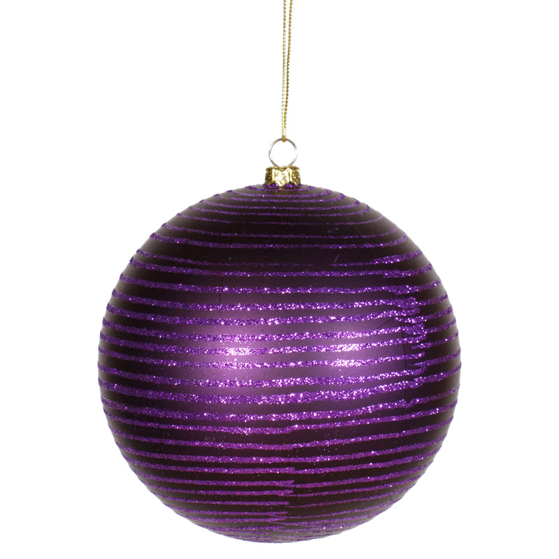 4.75" Matte-Glitter Ball Ornaments Set of 3 (Various Color Options)