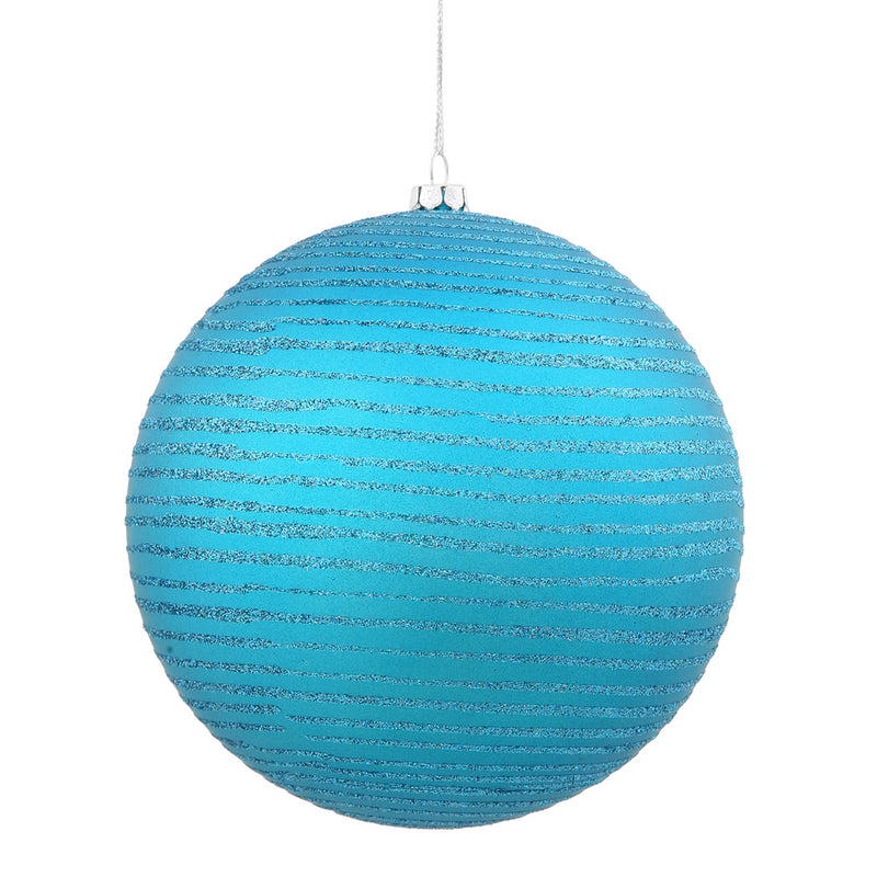 5.5" Matte-Glitter Ball Ornaments Set of 2 (Various Color Options)