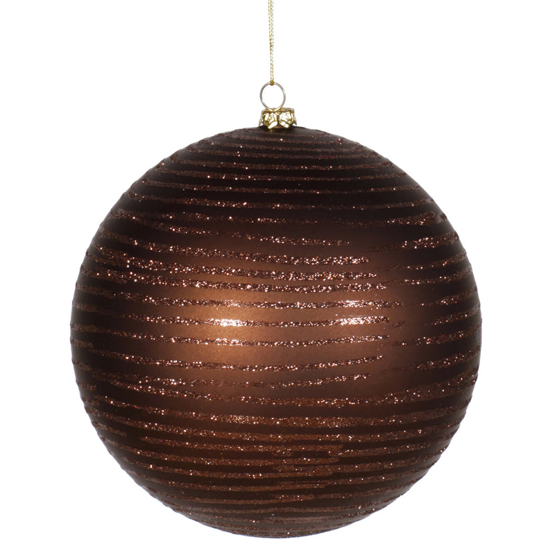 5.5" Matte-Glitter Ball Ornaments Set of 2 (Various Color Options)