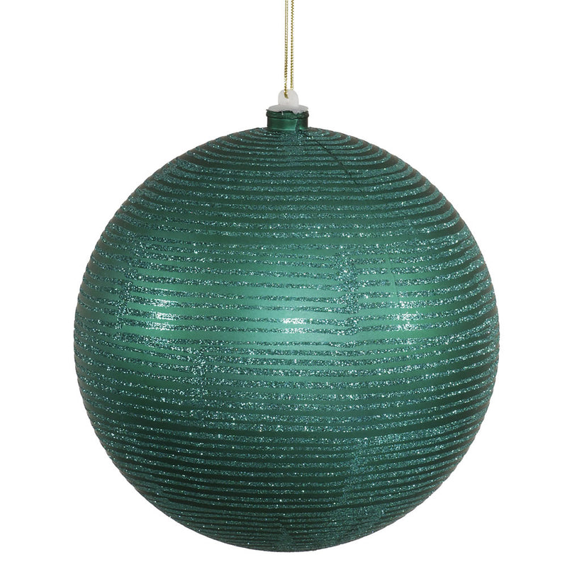 5.5" Matte-Glitter Ball Ornaments Set of 2 (Various Color Options)