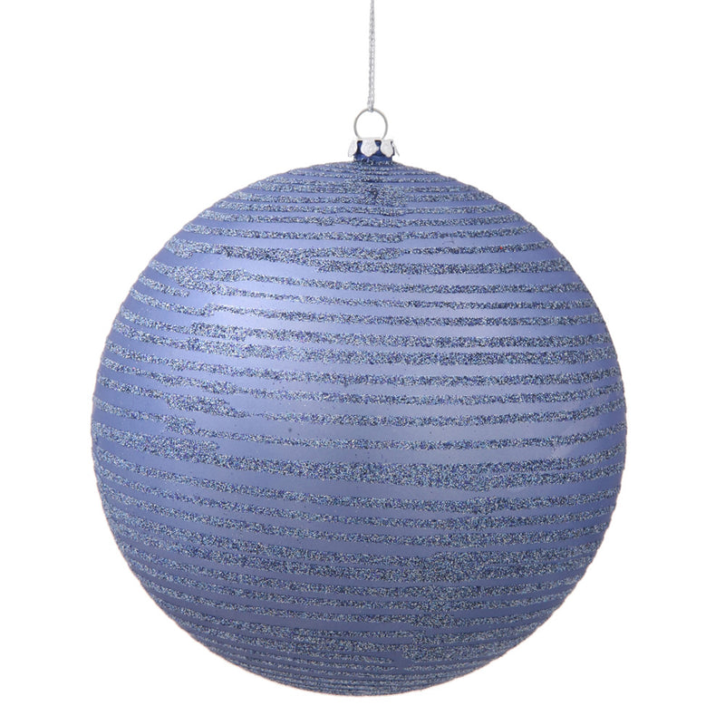 5.5" Matte-Glitter Ball Ornaments Set of 2 (Various Color Options)